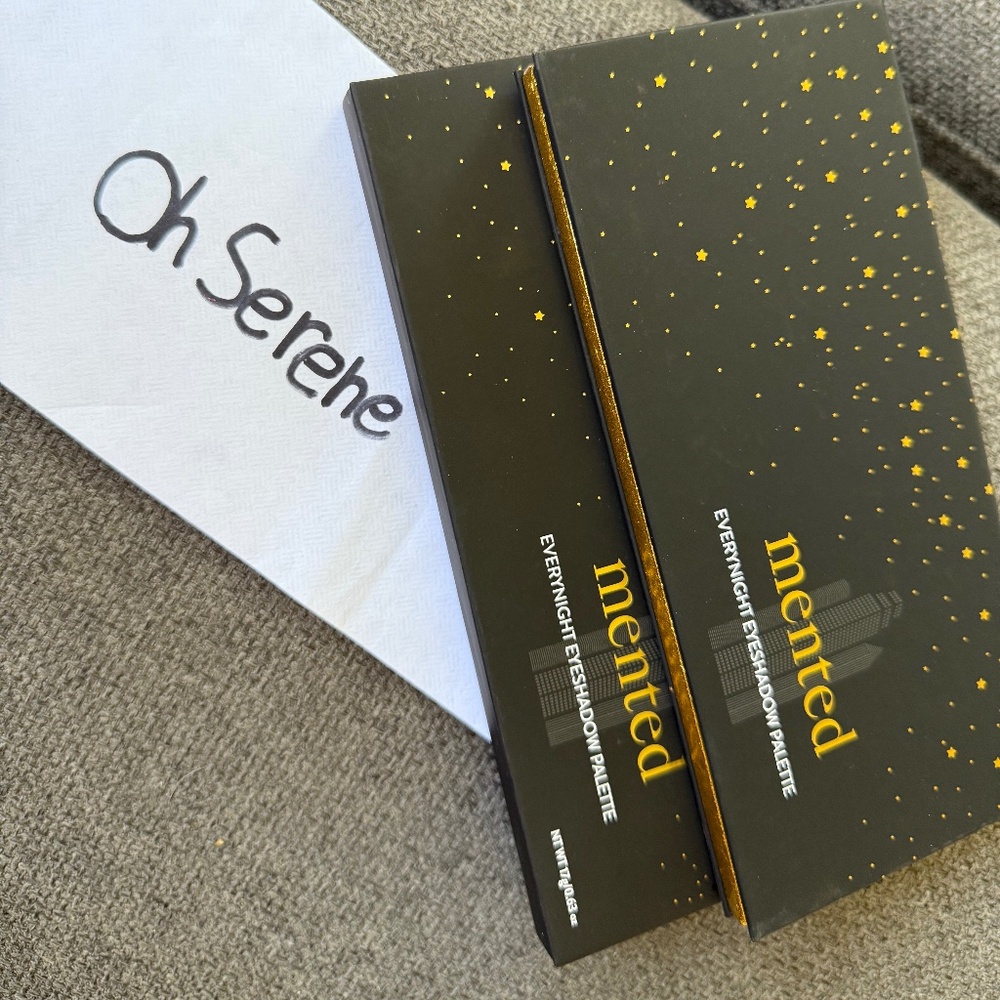 NIB Mented Cosmetics Everynight Eyeshadow Palette Nude and Dark Eyeshadows